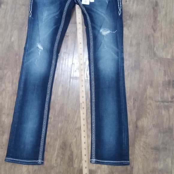 Rock Revival Women's 26 Dark Wash Straight Jeans NWT DEFECT - Picture 15 of 16